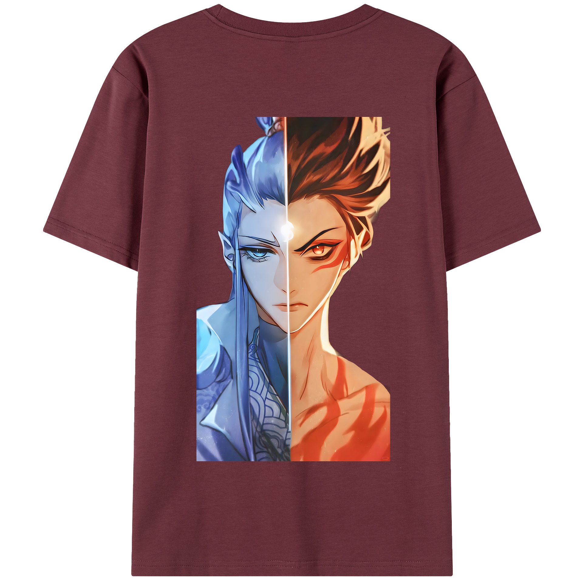 （画像用） Ne Zha 2 ナタ 魔童の大暴れ 綿100％半袖Tシャツ（背面プリント）